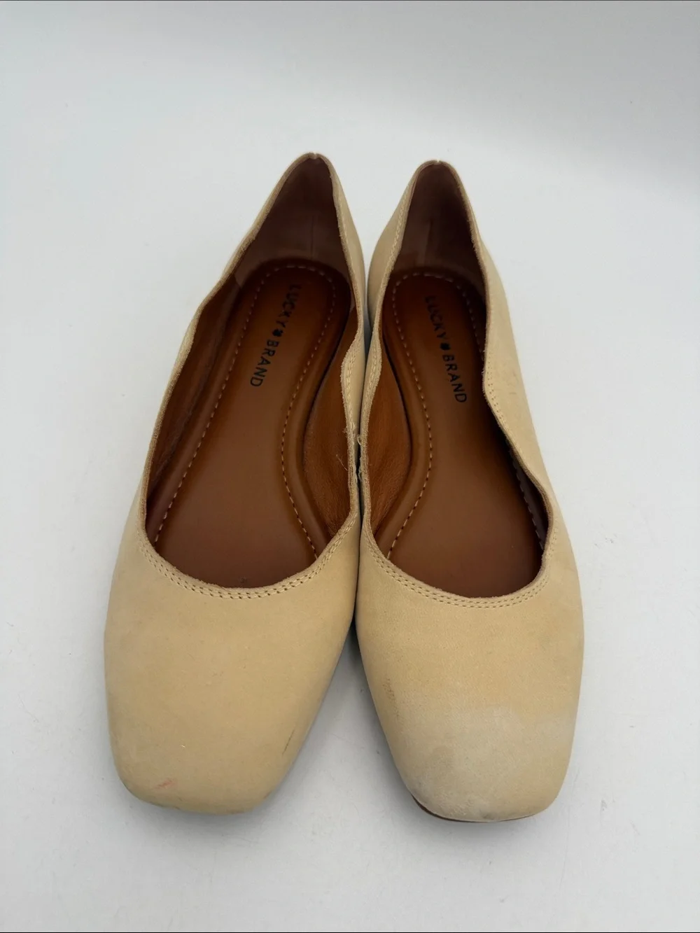 Lucky Brand Beige Women's Ballet Flats women 8M casual vacation cruise office